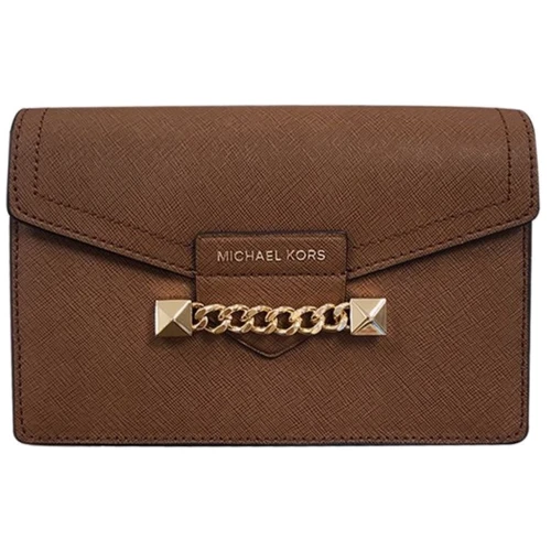 Женская сумка кросс боди Michael Kors коричневая (MK0445W)