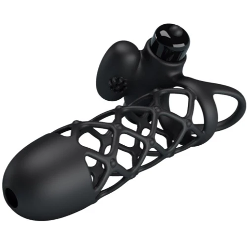 Насадка на член LYBAILE Pretty Love Vibro Penis Sleeve Black I