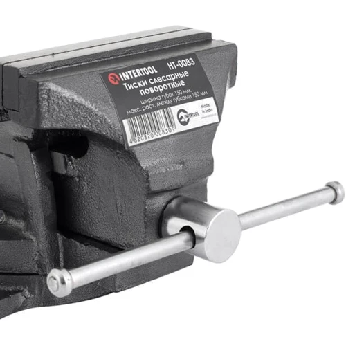 Тиски слюсарні поворотні 150 мм Intertool HT-0083 фото 5