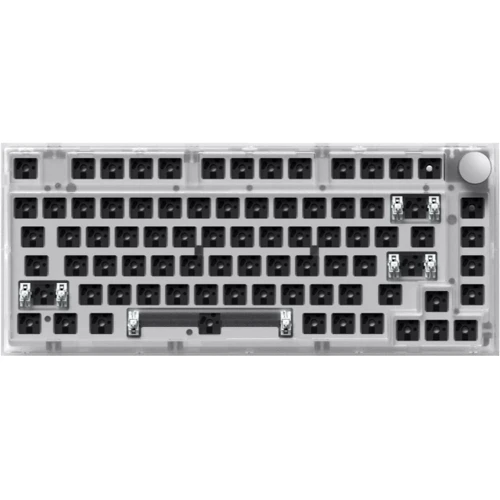Клавіатура FL Esports DIY-barebone MK750 White Transparent wireless Three-Mode