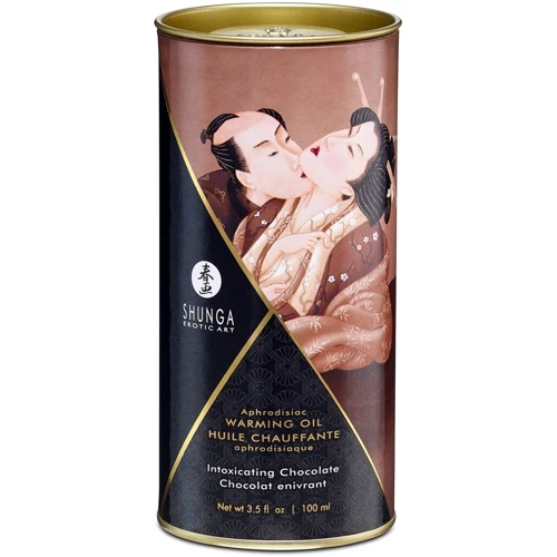 Съедобное согревающее масло Warming Oil Intimate Kisses, 100 мл, темный шоколад