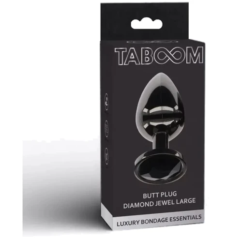 Анальная пробка Taboom L Butt Plug With Diamond Jewel (черный)