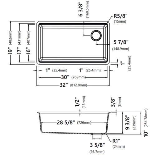 Кухонная мойка Kraus KGUW2-33MBL