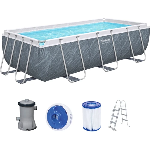 Басейн Bestway каркасний 404-201-100 см (56721) (фільтр-насос, драбина, в коробці) фото 1