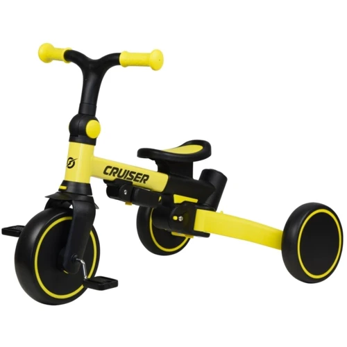 Велосипед-беговел Maraton Cruiser Milano Tri-cycle 6в1 желтый (002 Желтый): Диаметр колес, дюймов 10