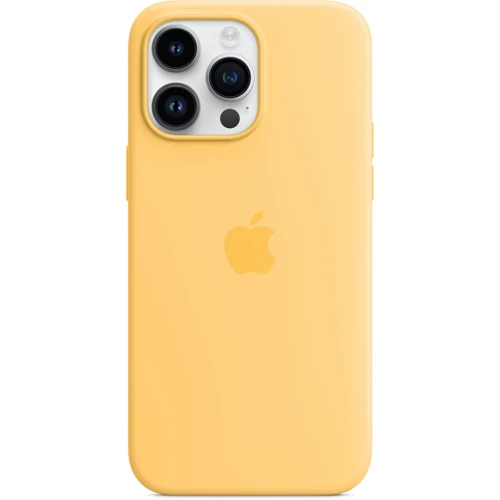 Чехол для iPhone Apple Silicone Case with MagSafe Sunglow (MPU03) for iPhone 14 Pro Max: Материалы Силикон