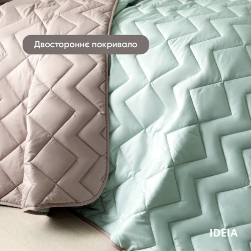 Покрывало IDEIA IZZI 220х240 мята/светло-серый (8-34586) фото 7