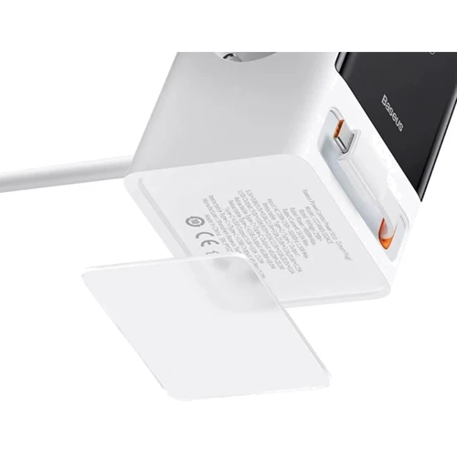 Зарядний пристрій Baseus Wall Charger 2AC+USB+USB-C PowerCombo PowerStrip Retractable-C 65W White (PSLR000602): Кількість USB-портів 2