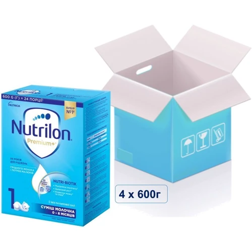 Молочная смесь Nutrilon Premium+ Nutri-biotik №1 4х600 г (4820226167020): Тип Смеси молочные