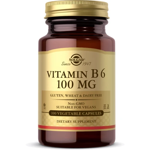 Solgar Vitamin B6 100 mg Солгар Витамин B6 100 веганских капсул