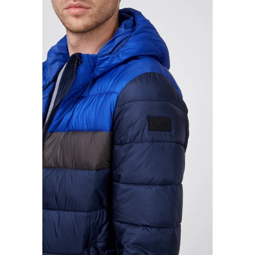 Куртка CMP Man Jacket Fix Hood Black Blue 30K2757-N950 56 синя демісезонна з капюшоном: Довжина рукава Довгий