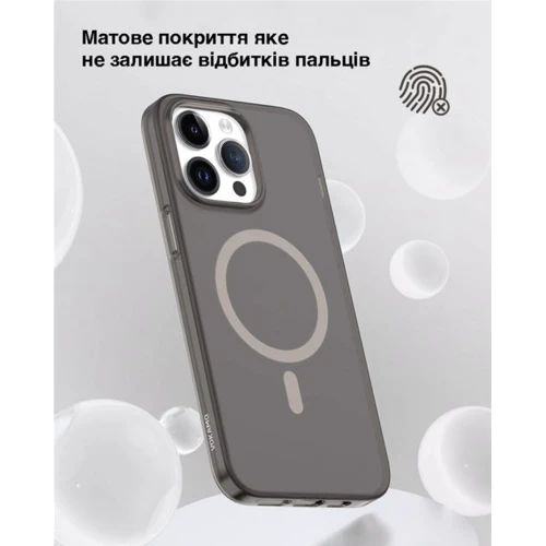 Чехол для iPhone VOKAMO Glacier MagSafe Black/Matt for iPhone 15 Pro Max (NVK010802) фото 7