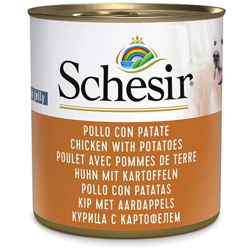 Вологий корм Schesir Chicken With Potatoes Курка з картоплею в желе для собак 285 г (59244)