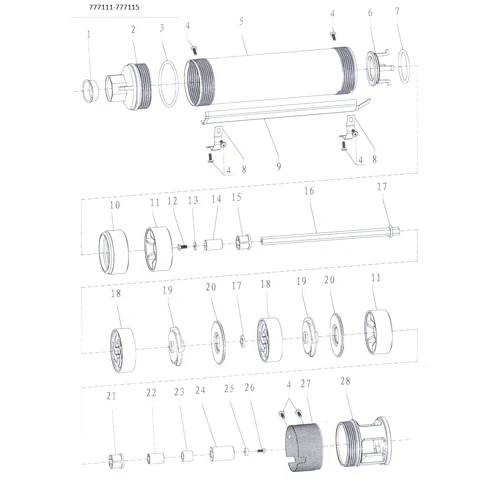 Насос центробежный Dongyin 0.25кВт H 33(27)м Q 80(50)л/мин (777111)