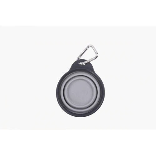 Дорожня складана миска Dexas Тревел Cup Carabiner з карабіном велика 480 мл Світло-сірий (PW210432429): Тип Миски