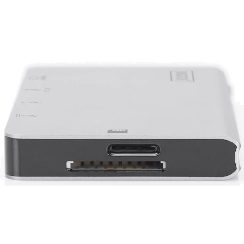 Адаптер Digitus Adapter USB-C to HDMI+2xUSB+USB-C+SD+TF Silver (DA-70867): Інтерфейс підключення USB 3.0, USB 3.0, HDMI, USB-C
