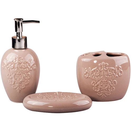 Набор для ванной комнаты Lefard 3 пр. (940-011): Тип Подставка для зубных щеток, Дозатор для мыла, Мыльница