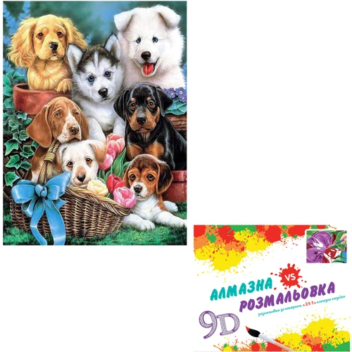 Картина 3-D эффект CY2253 2в1 Алмазная мозаика+раскраска, 40х50 см