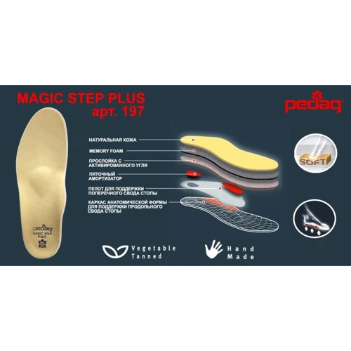Стелька-супинатор каркасная для закрытой обуви Pedag Magic Step Plus размер 40 (4000354318123): Размер 40