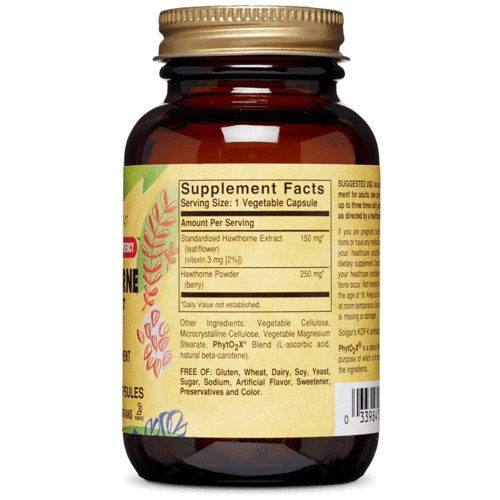 Solgar Hawthorne Herb Extract 60 Veg Caps Экстракт боярышника: Форма выпуска Капсулы