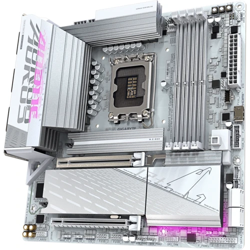 GIGABYTE B860M AORUS ELITE WIFI6E ICE: Разъемы на задней панели USB 3.2 Gen 1, USB 2.0, HDMI, Ethernet RJ-45, DisplayPort