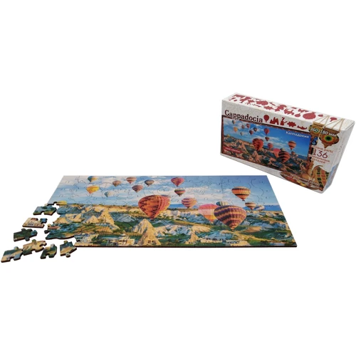 Нескучные игры Фигурный деревянный пазл Кападоккия, Турция Travel collection (136 дет.): Вид города