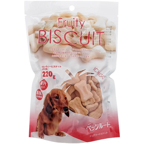 Лакомство для собак DoggyMan Biscuit Strawberry фруктовое печенье бисквит клубника 220 г (56147)