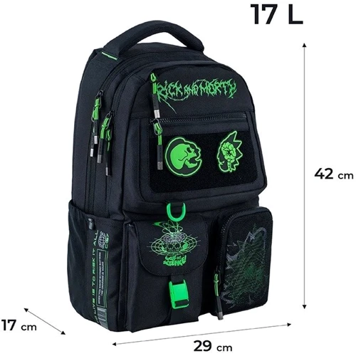 Рюкзак Kite Education teens 2587M Rick & Morty (RM24-2587M): Возрастная группа от 9 до 12 лет