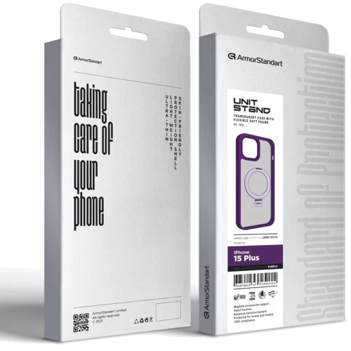 Чехол для iPhone ArmorStandart Unit Stand Purple for iPhone 15 Plus (ARM70573): Цвет фиолетовый