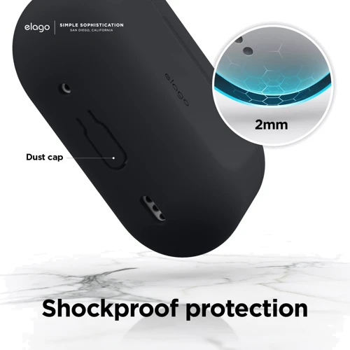 Чехол для наушников Elago Silicone Hang Case Black (EAPP2SC-HANG-BK) for Apple AirPods Pro 2 фото 6