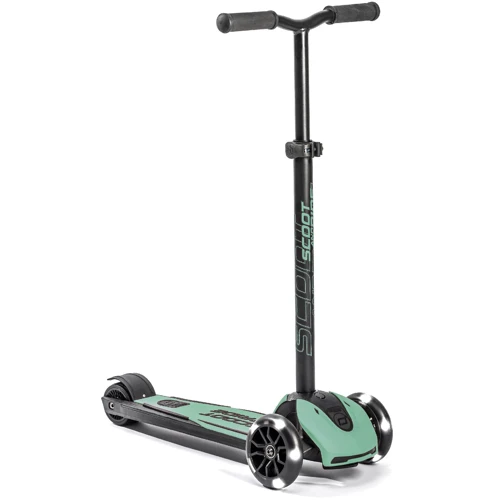 Самокат Scoot&Ride серии Highwaykick-5 со светящимися колесами серо-зеленый, 5+ до 80кг: Количество колес 3