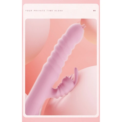 Вибратор с толчками и подогревом BOSS Series Hannah Pink