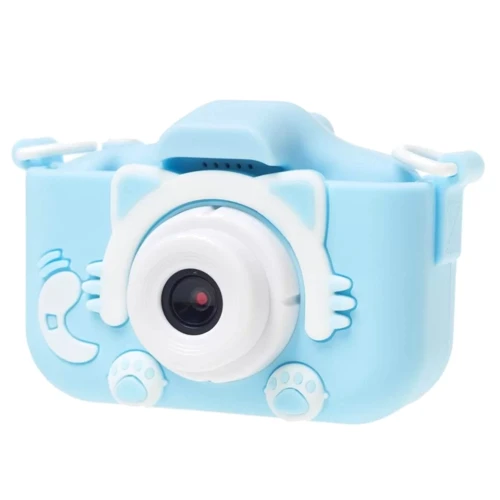 Цифровий дитячий фотоапарат Baby Photo Camera Cartoon Cat blue