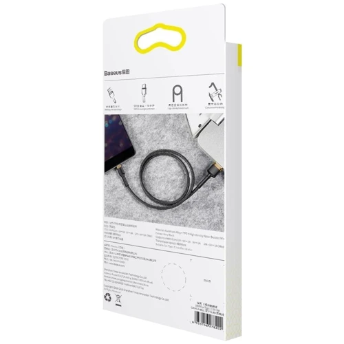 Кабель Baseus USB Cable to Lightning 2.4A 1m Gold/Black (CALKLF-BV1) фото 9