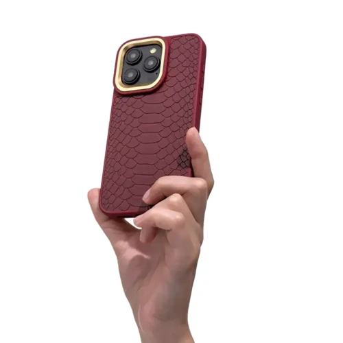 Чехол для iPhone Kajsa Snake Pattern with Magnetic Ring Desert Titanium for iPhone 16 Pro: Тип чехла накладка на заднюю часть