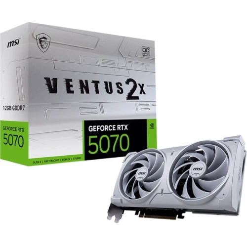 Видеокарта MSI GeForce RTX 5070 12GB VENTUS 2X OC WHITE (G5070-12V2CW) UA: Объем памяти, Гб 12