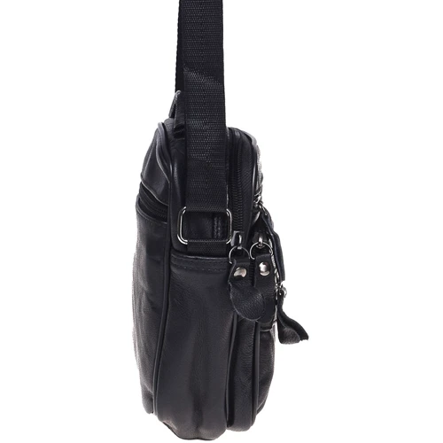 Мужская сумка через плечо Borsa Leather черная (K101b-black): Страна производитель Тайвань