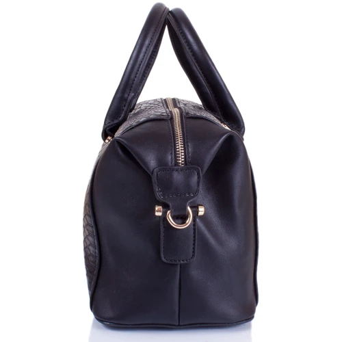 Женская сумка саквояж Amelie Galanti черная (A981067-1-black): Фактура Тиснение, Матовая