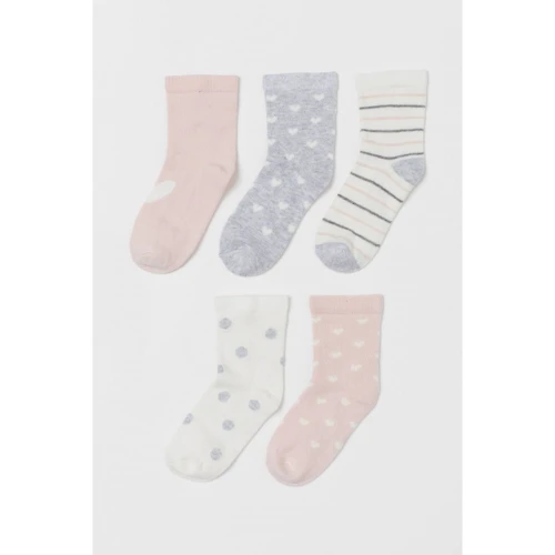 Носки H&M 2612-8591741 22-24 розовые (5 пар)