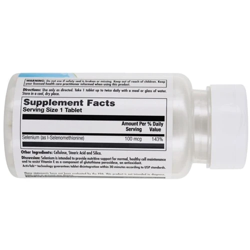 KAL Selenium Yeast Free 100 mcg Селен без дрожжей 100 таблеток: Тип Селен