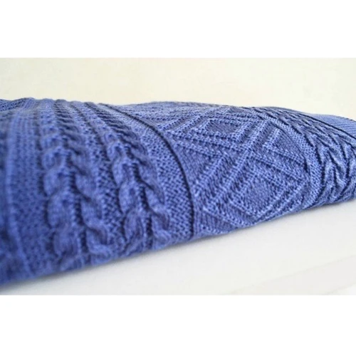 Плед Прованс ажурный лавандовый 170х130 см (12496)