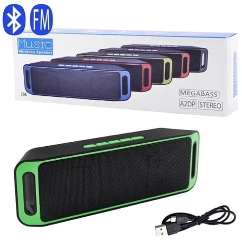 Bluetooth Колонка Music Megabass A2dp Stereo SC-208 Green фото 4