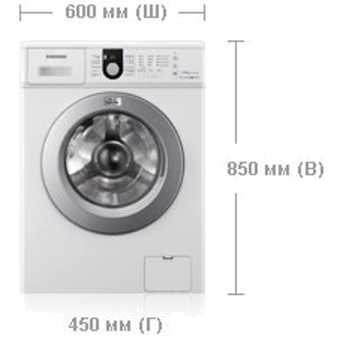 Пральна машина Samsung WF1600WCV/YLP: Сушка Відсутнє