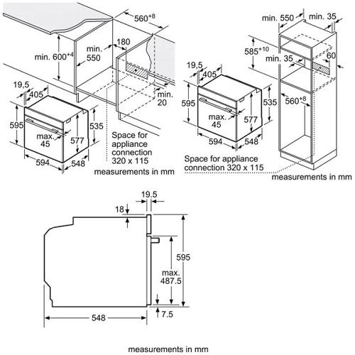Духовой шкаф электрический Bosch HBG7361B1: Класс энергопотребления A+