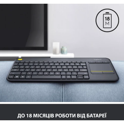 Клавиатура Logitech K400 Plus Black UA (920-007145) фото 6