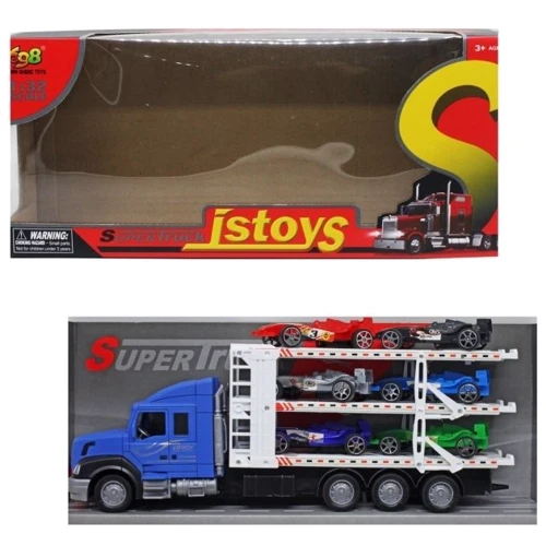 Автовоз Jian Sheng Toys инерционный с машинками, синий (JS898-17B): Производитель Jian Sheng Toys