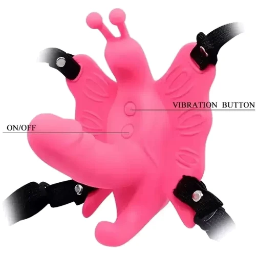 Вибро-стимулятор бабочка с пультом ДУ BAILE - ULTRA PASSIONATE HARNESS, BW-022045W