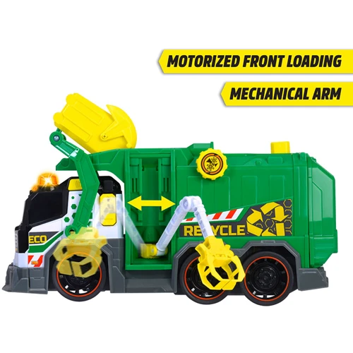 Функциональный автомобиль Dickie Toys мусоровоз с контейнером, со звуком и светл. эффектами 41 см: Комплектация одна модель
