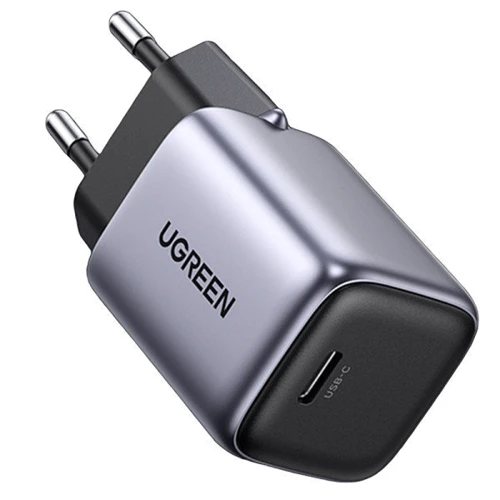 Зарядний пристрій Ugreen USB-C Wall Charger CD319 PD GaN 30W Nexode Mini Gray (90666): Кабель в комплекті отсутствует
