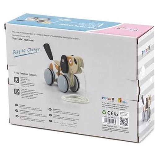 Деревянная каталка Viga Toys PolarB Собачка (44043)